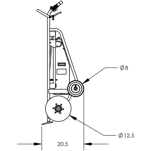Powered Drum Hand Truck with Pneumatic Wheels Nuna Depot Inc.