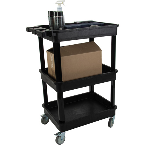 Utility Cart with Deep Lip Shelf, 3 Tiers, 19" x 39-1/2" x 28-1/4", 330 lbs. Capacity Nuna Depot Inc.