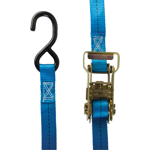 Ratchet Strap, J-Hook, 1" W x 15' L, 500 lbs. (227 kg) Working Load Limit Nuna Depot Inc.