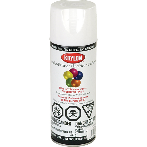 Industrial Acryli-Quik Lacquer, White, Semi-Gloss, 12 oz., Aerosol Can Nuna Depot Inc.