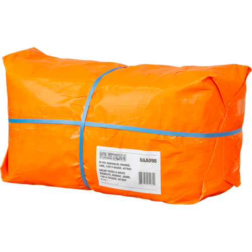 B&acirc;che tiss&eacute;e robuste haute visibilit&eacute;, Poly&eacute;thyl&egrave;ne, Vert/Orange, 40' x 60' x 12 mils Nuna Depot Inc.