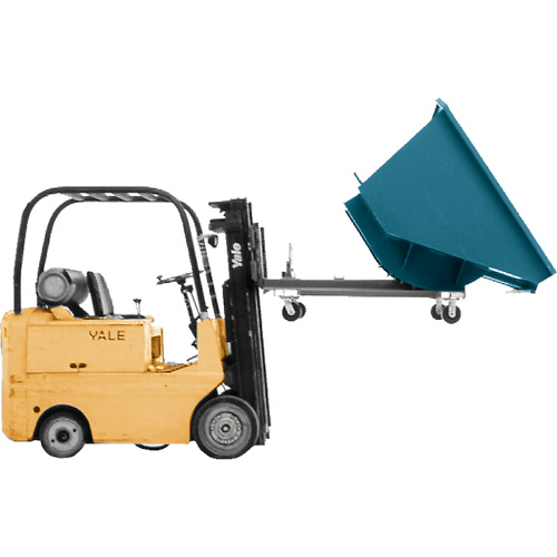 Self-Dumping Hopper, Steel, 1 cu.yd., Blue Nuna Depot Inc.