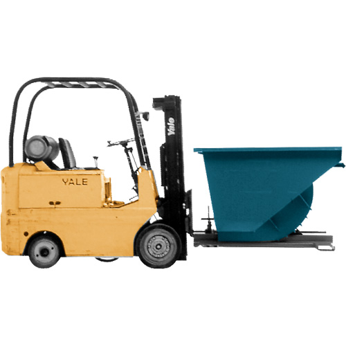 Self-Dumping Hopper, Steel, 3/4 cu.yd., Blue Nuna Depot Inc.