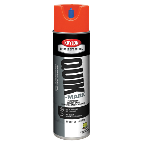 Industrial Quik-Mark Solvent-Based Inverted Marking Paint, 17 oz., Aerosol Can Nuna Depot Inc.