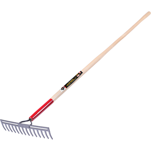 Pro Double Back Level Rake, Ashwood Handle, 13-3/4" W, Tempered Steel Blade, 14 Tines Nuna Depot Inc.
