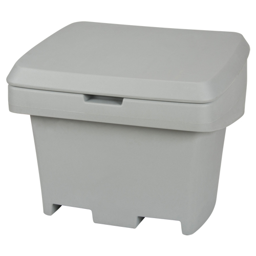 Heavy-Duty Outdoor Salt and Sand Storage Container, 30" x 24" x 24", 5.5 cu. Ft., Grey Nuna Depot Inc.
