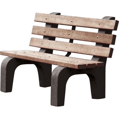 Park Benches, Recycled Plastic, 72" L x 25" W x 31" H, Brown Nuna Depot Inc.