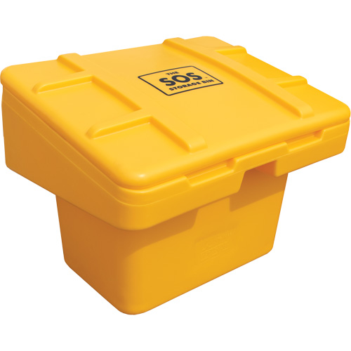 Contenants pour sel & sable SOS, Avec Moraillon, 30" x 24" x 24", 5,5 pi³, Jaune Nuna Depot Inc.