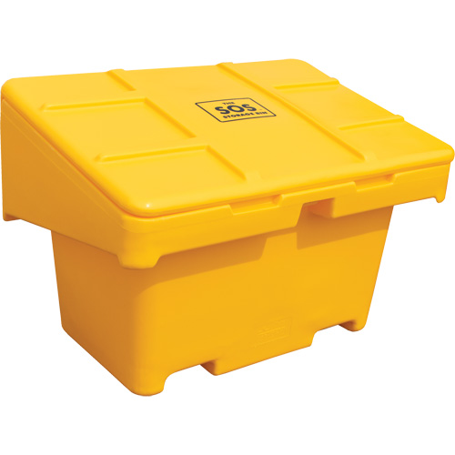 Contenants pour sel & sable SOS, Avec Moraillon, 42" x 29" x 30", 11 pi³, Jaune Nuna Depot Inc.