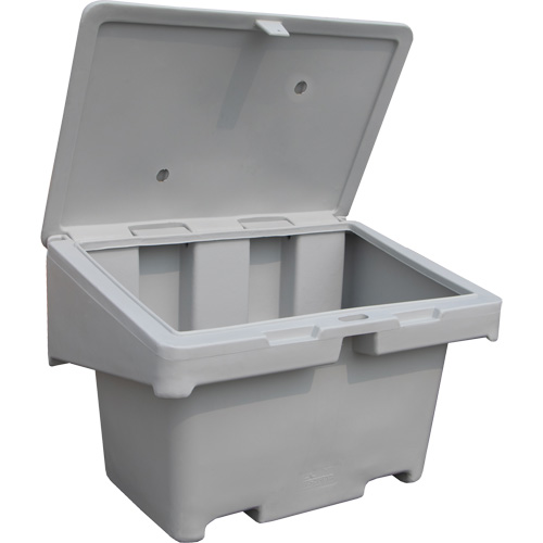 Salt Sand Container SOS, With Hasp, 42" x 29" x 30", 11 cu. Ft., Grey Nuna Depot Inc.
