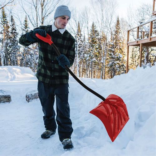 Pelle &agrave; neige Yukon, Lame Polypropyl&egrave;ne, Largueur 18", Manche Prise en D ergonomique Nuna Depot Inc.