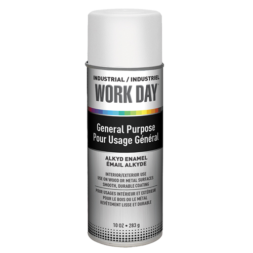 Peinture industrielle Work Day, Blanc, Brillant, 10 oz, Canette a&eacute;rosol Nuna Depot Inc.