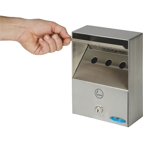 Smoking Receptacles, Wall-Mount, Stainless Steel, 1 Litres Capacity, 9" Height Nuna Depot Inc.