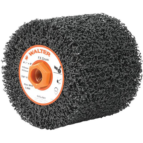 FX Reversible Drum, 4-1/2" Dia., 4" W, 5/8"-11 Arbor, Coarse Grit Nuna Depot Inc.