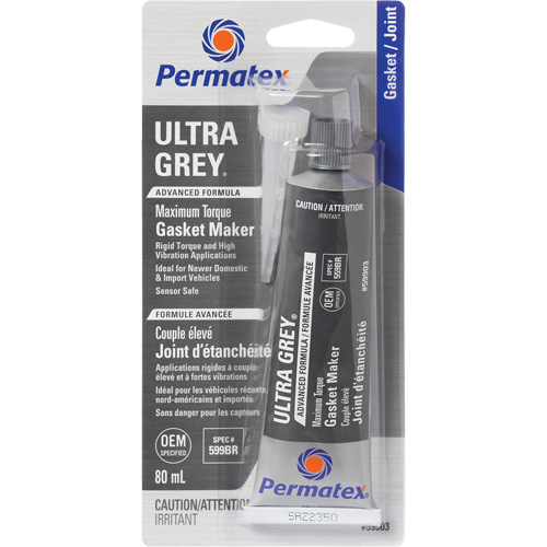 Ultra Grey&reg; Gasket Maker, Tube, 80 ml, -54°C - 260°C/-65°F - 500°F Nuna Depot Inc.