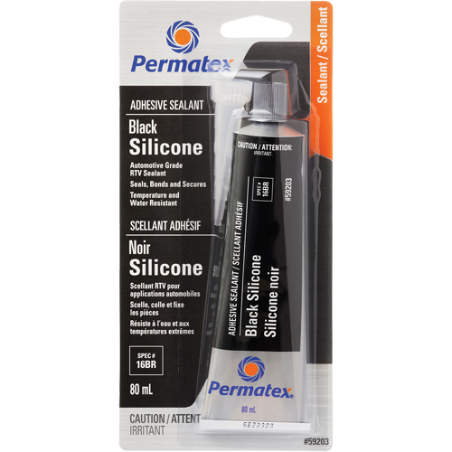 RTV Adhesive Sealant, 80 ml, Tube, Black Nuna Depot Inc.