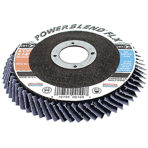 PowerBlend FLX Flexible Flap Disc, 4-1/2" x 7/8", Type 27, Z60 Grit, Zirconia Alumina Nuna Depot Inc.