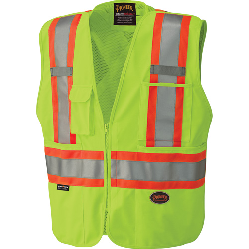 6936 5-Point Tear-Away Safety Vest, High Visibility Lime-Yellow, 2X-Large, Polyester Nuna Depot Inc.