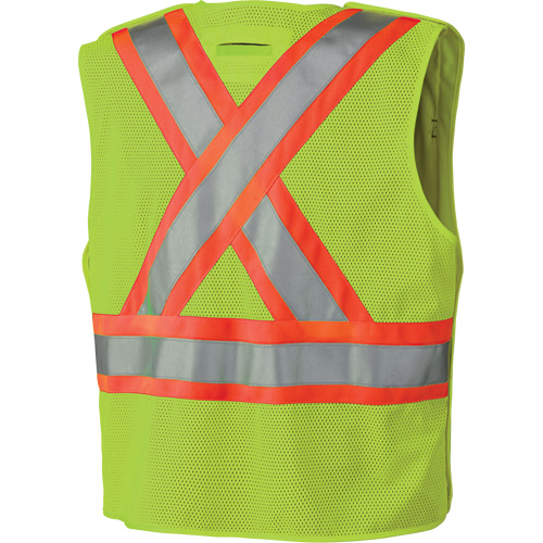 6936 5-Point Tear-Away Safety Vest, High Visibility Lime-Yellow, 2X-Large, Polyester Nuna Depot Inc.