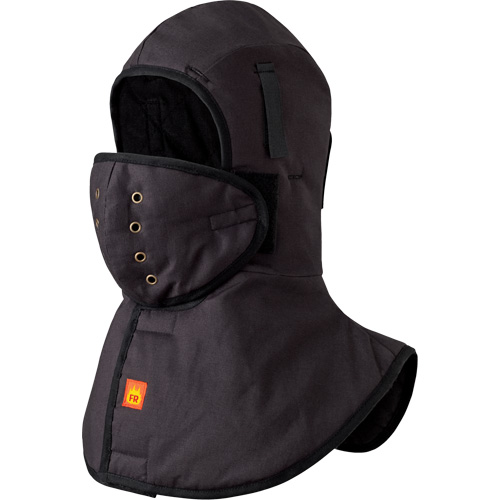 5565A Heavy-Duty Flame Resistant Long Neck Hardhat Liner, Black, Cotton Nuna Depot Inc.