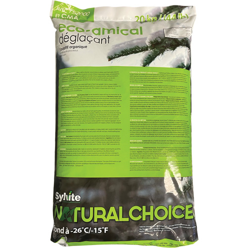 Produits de d&eacute;glaçage Natural Choice, Sac, 44 lb(20 kg), Point de fonte -26°C (-14,8°F) Nuna Depot Inc.