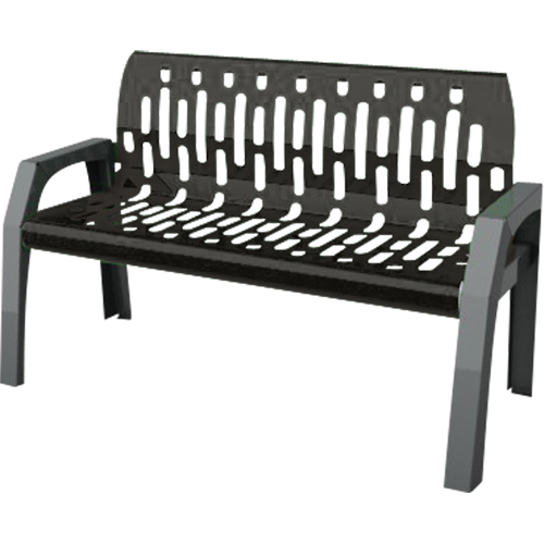 Bancs Stream, Acier, 48" lo x 25" la x 34" h, Noir Nuna Depot Inc.