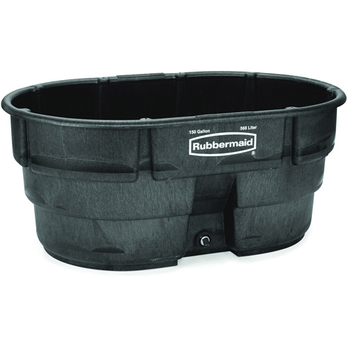 Stock Tank, 39" D x 58" W x 25" H, 1200 lbs. Capacity, Black Nuna Depot Inc.