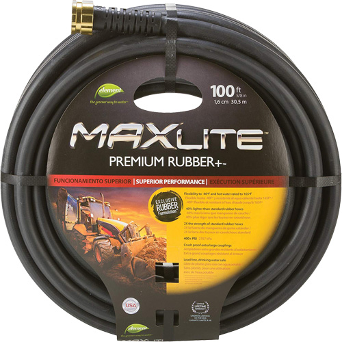 Commercial Duty Hoses, Rubber, 5/8" dia. x 100' Nuna Depot Inc.