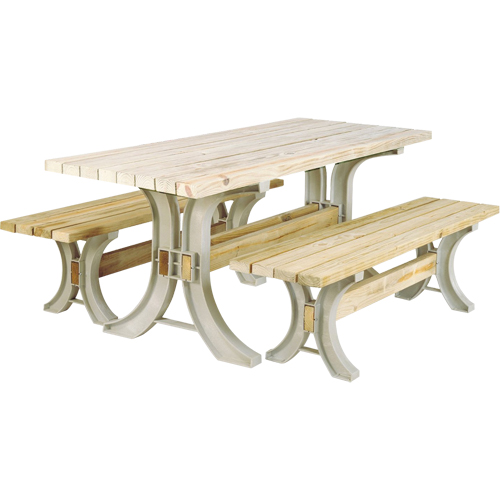 Trousse de table &agrave; pique-nique et bancs 2x4 Basics, 8' lo x 30" la, Sable Nuna Depot Inc.