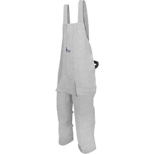 Tablier de soudage en cuir, Salopette &agrave; jambes fendues, Gris perle Nuna Depot Inc.
