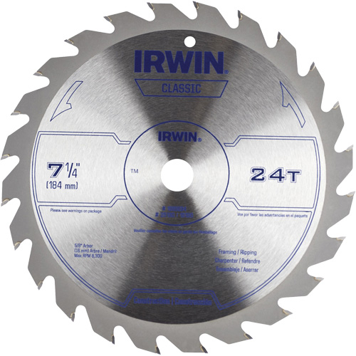 Classic Series Circular Saw Blade, 7-1/4", 24 Teeth, Wood Use Nuna Depot Inc.