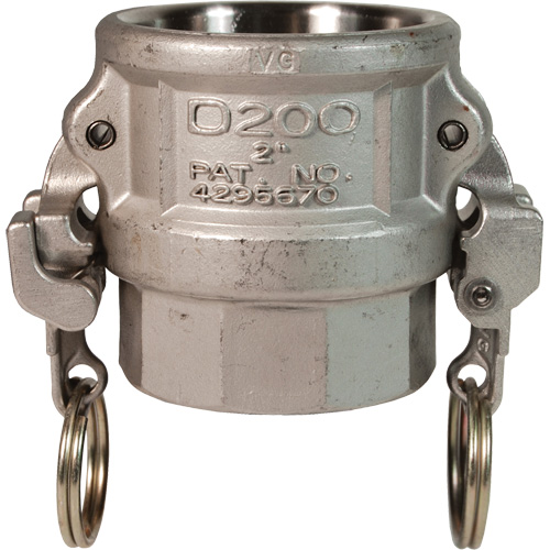 Coupleur &agrave; came et cannelure EZ Boss-Lock, Acier inoxydable, Type D, 1", NPT femelle, 250 PSI Nuna Depot Inc.