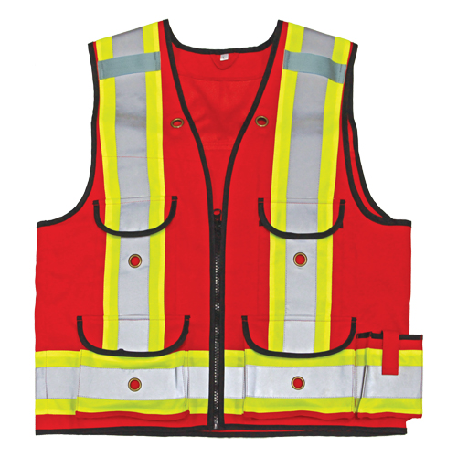All-Trades 1000D&reg; Surveyor Safety Vest, Red, Large, Polyester Nuna Depot Inc.