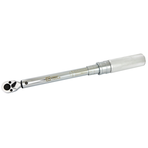 Heavy-Duty Micro-Adjustable Torque Wrench, Click, 1/4" Square Drive, 30 - 250 in-lbs. Nuna Depot Inc.