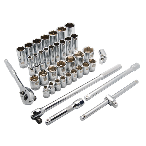 Jeu de douilles SAE, 38 Mcx, Prise de 1/2", Profond Nuna Depot Inc.