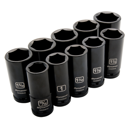 Jeu de douilles SAE, 10 Mcx, Chocs, Prise de 3/4", Profond Nuna Depot Inc.
