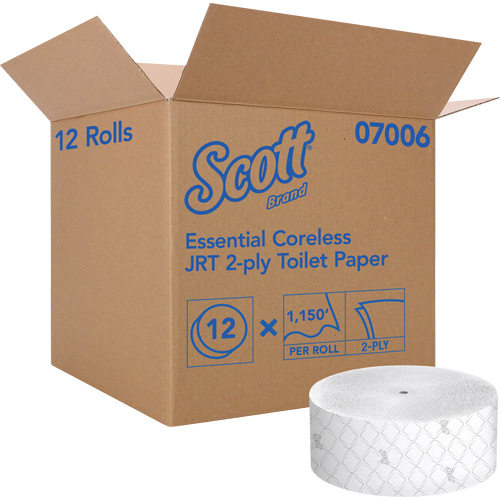 Scott&reg; Essential Toilet Paper, Jumbo/Coreless Roll, 2 Ply, 1150' Length, White Nuna Depot Inc.