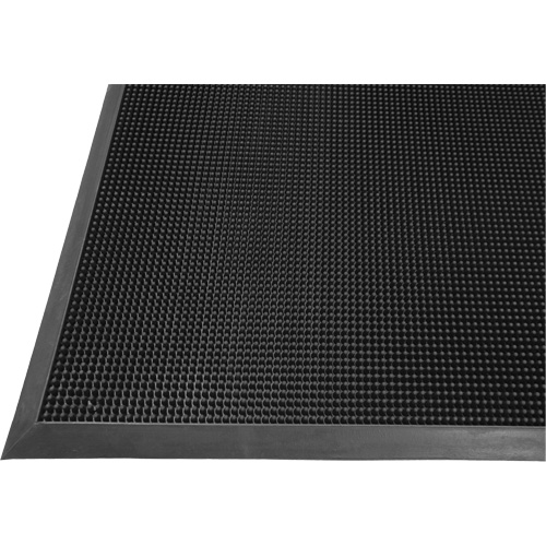 Tapis Gritstop Fingermat, Caoutchouc, Grattoir Type, Motif Textur&eacute;, 2' x 2-2/3', Noir Nuna Depot Inc.