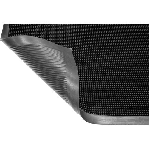 Tapis Gritstop Fingermat, Caoutchouc, Grattoir Type, Motif Textur&eacute;, 2' x 2-2/3', Noir Nuna Depot Inc.