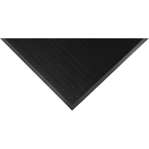 Tapis Gritstop Fingermat, Caoutchouc, Grattoir Type, Motif Textur&eacute;, 2' x 2-2/3', Noir Nuna Depot Inc.