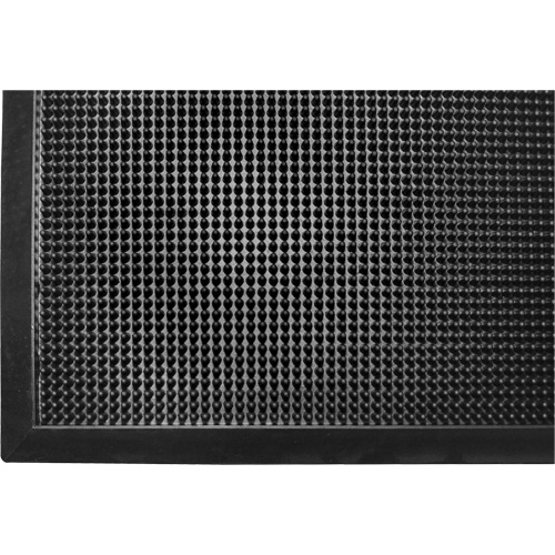 Tapis Gritstop Fingermat, Caoutchouc, Grattoir Type, Motif Textur&eacute;, 2' x 2-2/3', Noir Nuna Depot Inc.