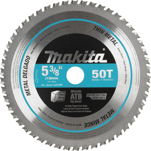 Carbide-Tipped Saw Blade, 5-3/8", 50 Teeth, Metal Use Nuna Depot Inc.