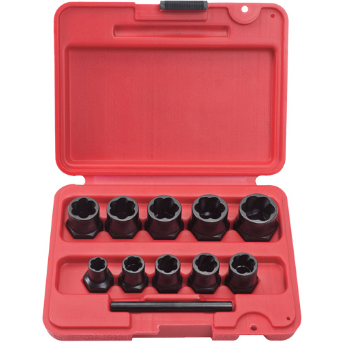 PROTO&reg; Bolt Extractor Socket Set, 10 Pcs, 1/4" Drive Size Nuna Depot Inc.