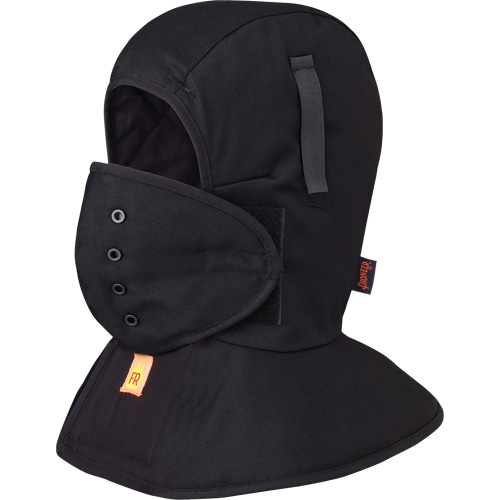 565A Flame Resistant Quilted Long Neck Hardhat Liner, Black, Cotton Nuna Depot Inc.