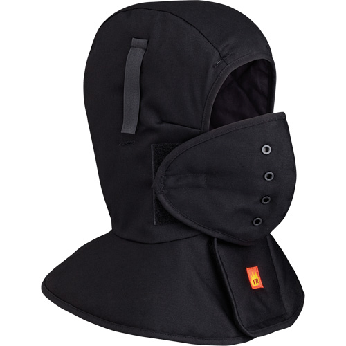 565A Flame Resistant Quilted Long Neck Hardhat Liner, Black, Cotton Nuna Depot Inc.
