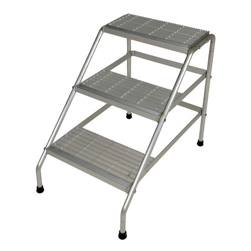 Aluminum Step Stand, 3 Steps, 34-9/16" x 22-13/16" x 30" High Nuna Depot Inc.