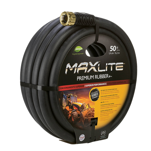 MAXLite Water Hose, Rubber, 3/4" dia. x 50' L Nuna Depot Inc.