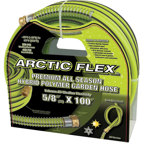 Premium Hybrid Polymer Garden Hose, PVC/Rubber, 5/8" dia. x 100' Nuna Depot Inc.