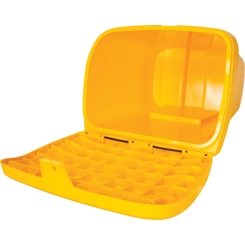 Bacs d'entreposage pour sel & sable, Avec Moraillon, 21" x 27" x 26", 4,24 pi³, Jaune Nuna Depot Inc.