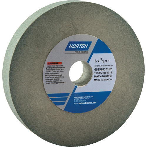 Meules pour rectifieuses d'&eacute;tabli - Meules Gemini, 6" x 3/4", Arbre de 1" Nuna Depot Inc.